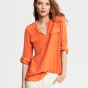 Banana Republic Heritage Silk Utility Blouse